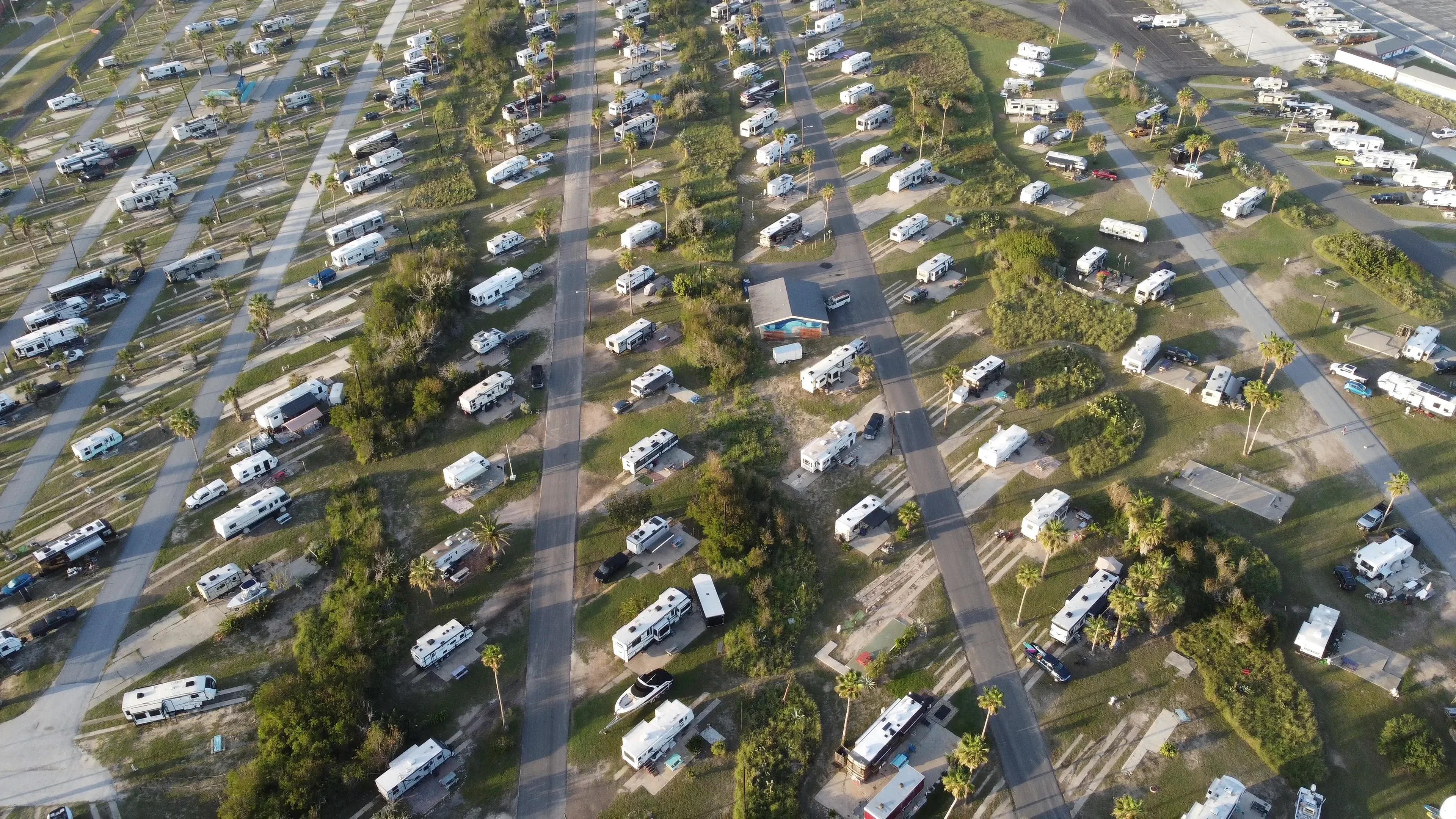 RV park with palms